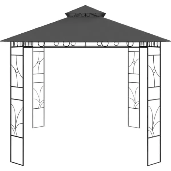 Discount Festtelte & havepavilloner - Living pavillon 4x3x2,7 m 160 g/m² antracitgrå Telte & Lysthuse