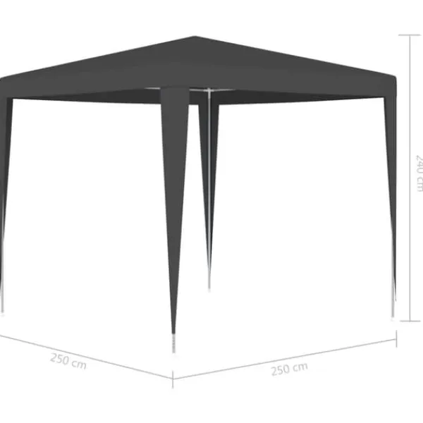 Telte & Lysthuse^Festtelte & havepavilloner - Living festtelt 2,5x2,5 m 90 g/m² antracitgrå