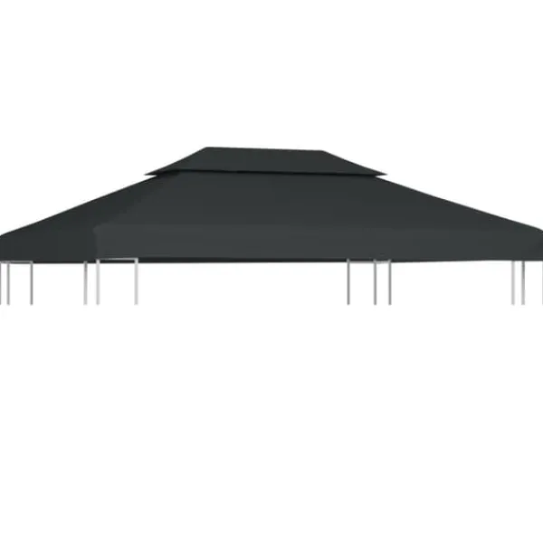 Telte & Lysthuse^Festtelte & havepavilloner – tage - Living pavillontopdække i 2 lag 310 g/m² 4x3 m antracitgrå