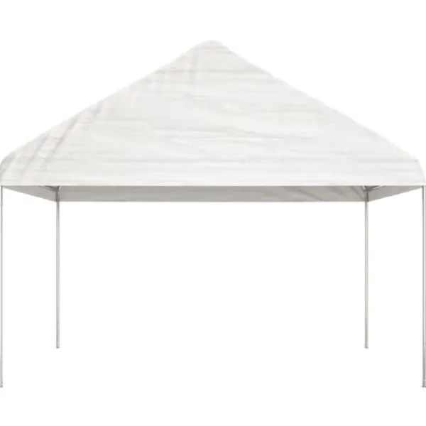 New Festtelte & havepavilloner - Living pavillon med tag 13,38x4,08x3,22 m polyethylen hvid Telte & Lysthuse