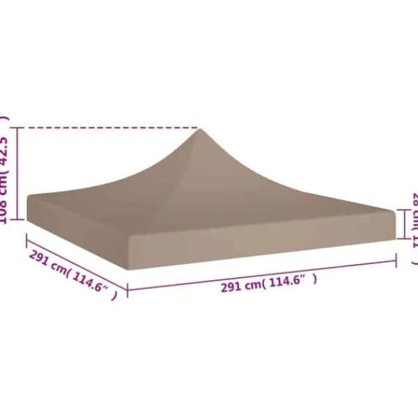 Telte & Lysthuse^Festtelte & havepavilloner – tage - Living tag til festtelt 3x3 m 270 g/m² gråbrun