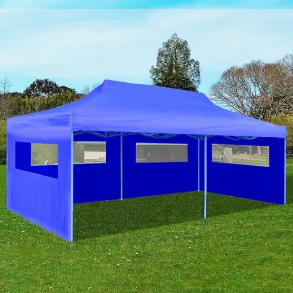 Festtelte & havepavilloner - Living foldbart pop-up-festtelt 3 x 6 m blå Telte & Lysthuse