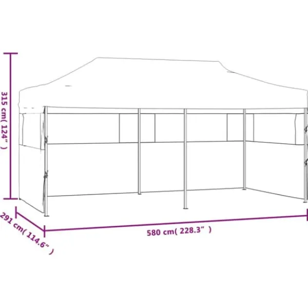 Festtelte & havepavilloner - Living foldbart pop-up-festtelt 3 x 6 m blå Telte & Lysthuse