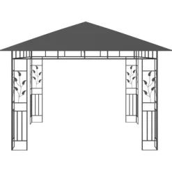 Sale Festtelte & havepavilloner - Living pavillon med myggenet 3x3x,2,73 m 180 g/m² antracitgrå Telte & Lysthuse