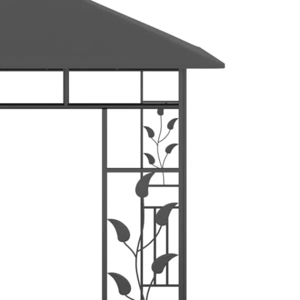 Sale Festtelte & havepavilloner - Living pavillon med myggenet 3x3x,2,73 m 180 g/m² antracitgrå Telte & Lysthuse