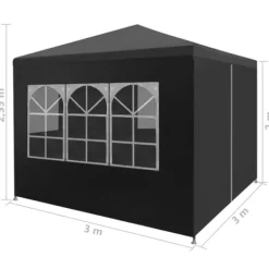 Telte & Lysthuse^Festtelte & havepavilloner - Living festtelt 3 x 3 m antracitgrå