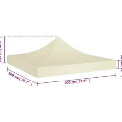 Discount Festtelte & havepavilloner – tage - Living tag til festtelt 2x2 m 270 g/m² cremefarvet Telte & Lysthuse