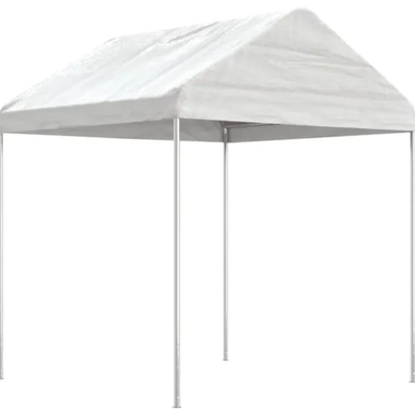 Online Festtelte & havepavilloner - Living pavillon med tag 8,92x2,28x2,69 m polyethylen hvid Telte & Lysthuse