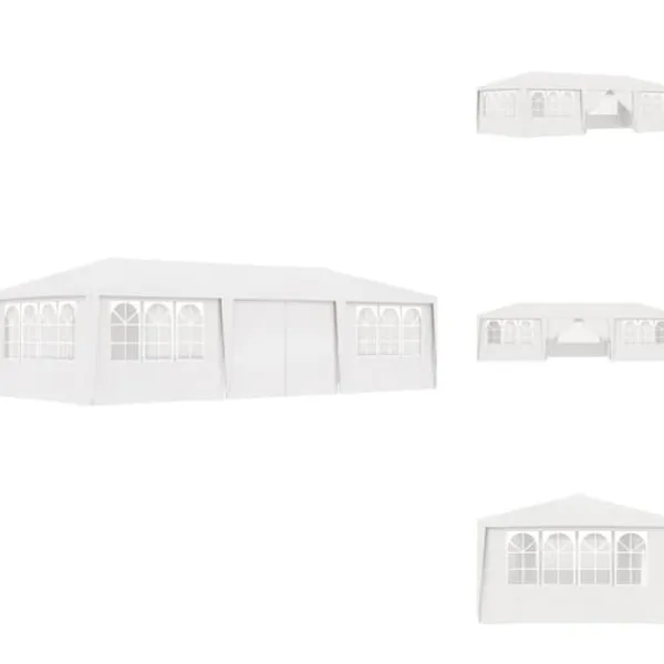 Telte & Lysthuse^Festtelte & havepavilloner - Living festtelt med sidevægge 4x9 m 90 g/m² hvid