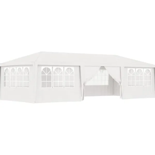 Telte & Lysthuse^Festtelte & havepavilloner - Living festtelt med sidevægge 4x9 m 90 g/m² hvid