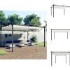 Buer, Spalier, Lysthuse Uden Tag^Festtelte & havepavilloner - Living havepavillon med sammenrulleligt tag 4x3 m cremefarvet