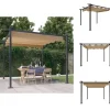 Buer, Spalier, Lysthuse Uden Tag^Festtelte & havepavilloner - Living havepavillon med sammenrulleligt tag 3x3 m gråbrun