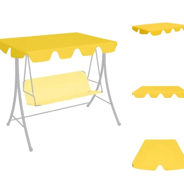 Festtelte & havepavilloner – tage - Living baldakin til havegynge 150/130x105/70 cm gul Telte & Lysthuse