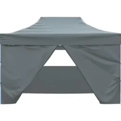 Telte & Lysthuse^Festtelte & havepavilloner - Living foldbart telt pop-up med 4 sidevægge 3 x 4,5 m antracitgrå