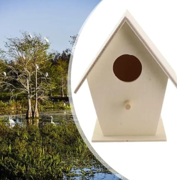 Discount Fågelholk i trä, liten fågelholk, hängande fågelholk, trädgård Til Fugle & Småvildt