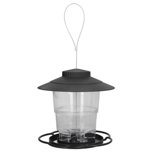 Til Fugle & Småvildt^Fågelmatare 1L Slitstark ABS Lätt att fylla Transparent Behållare Bärbar Paviljong Design Hängande Fågelmatare