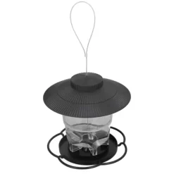 Til Fugle & Småvildt^Fågelmatare 1L Slitstark ABS Lätt att fylla Transparent Behållare Bärbar Paviljong Design Hängande Fågelmatare