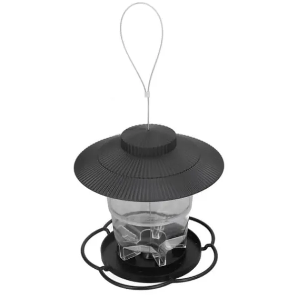 Til Fugle & Småvildt^Fågelmatare 1L Slitstark ABS Lätt att fylla Transparent Behållare Bärbar Paviljong Design Hängande Fågelmatare