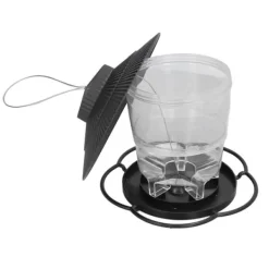 Til Fugle & Småvildt^Fågelmatare 1L Slitstark ABS Lätt att fylla Transparent Behållare Bärbar Paviljong Design Hängande Fågelmatare