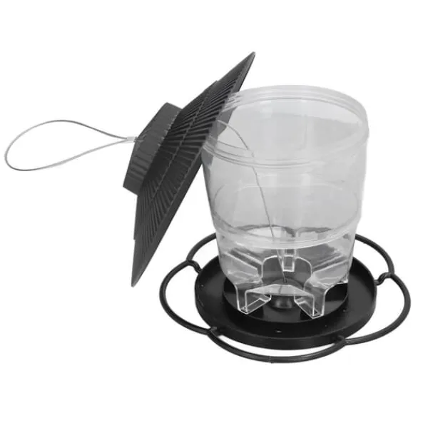 Til Fugle & Småvildt^Fågelmatare 1L Slitstark ABS Lätt att fylla Transparent Behållare Bärbar Paviljong Design Hängande Fågelmatare