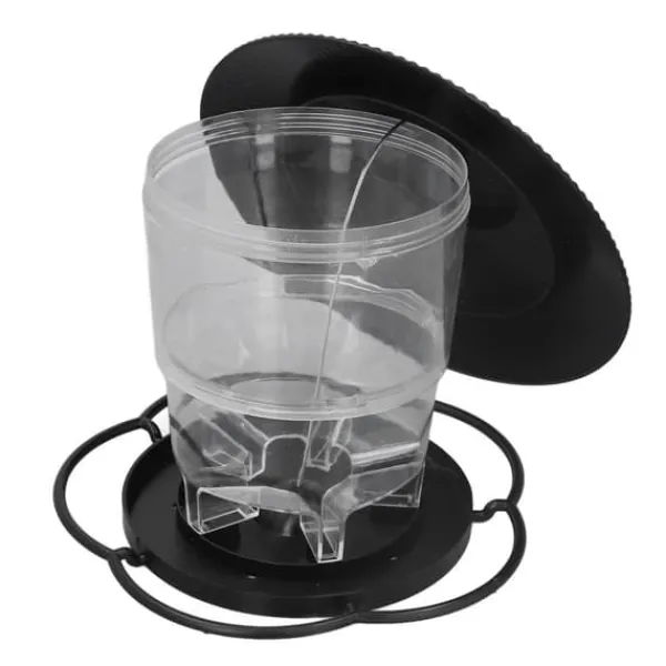 Til Fugle & Småvildt^Fågelmatare 1L Slitstark ABS Lätt att fylla Transparent Behållare Bärbar Paviljong Design Hängande Fågelmatare