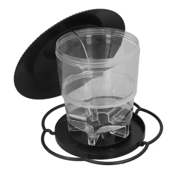 Til Fugle & Småvildt^Fågelmatare 1L Slitstark ABS Lätt att fylla Transparent Behållare Bärbar Paviljong Design Hängande Fågelmatare