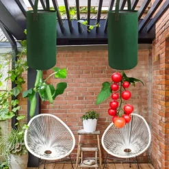 Online Filt Hængende Tomat Dyrkningspose Omvendt Tomatplanter Multifunktionelle Jordbær Grøntsags Blomst Plante Dyrkningsposer Kit Til Plante- & Urtedyrkning