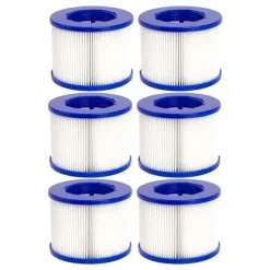 Hot Filterpatron, Kompatibel med GYMAX Spa, Overlegen Filtrering,6Pcs Pool- & Spatilbehør