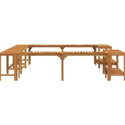 Spa & Udendørsbad^Firkantet Udendørs Boblebad Indhegning i Akacietræ | Størrelse: 250 x 250 cm | Farve: Brun