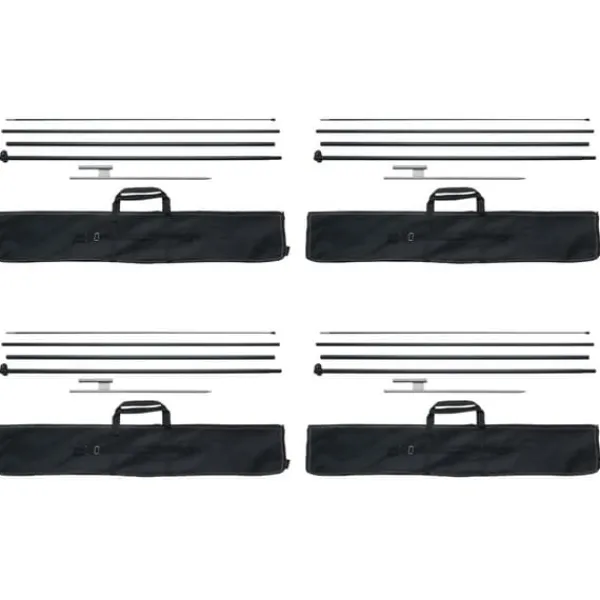 Discount Fjerflagstang Kit 4 Pakker Swooper Flagstang 16,3 Fod med Jordpæle, Holdbar og Letvægts Design Flag & Vindposer