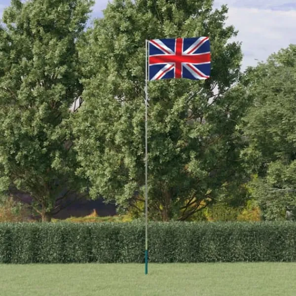 Flag & Vindposer^Flag & vimpler - Living Storbritannien flag og flagstang 5,55 m aluminium