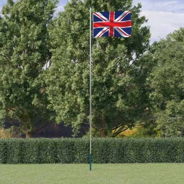 Online Flag & vimpler - Living Storbritannien flag og flagstang 6,23 m aluminium Flag & Vindposer