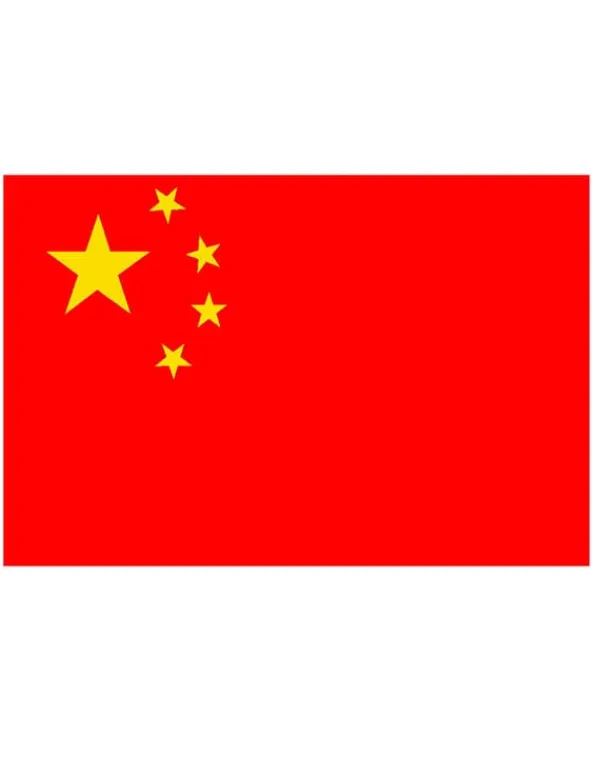 Flag & Vindposer^Flag Kina 150 cm. Size-Standard