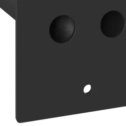 Flag & Vindposer^Flagstangholder i stål - Moderne design til haven | Farve: Sort | Størrelse: 10.5x7.5 cm