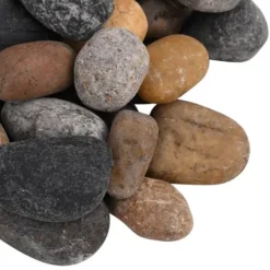 Havesten & Trædesten^Flerfarvede polerede småsten - Dekorationssten til akvarier og have | 25 kg | Størrelse: 5-8 cm