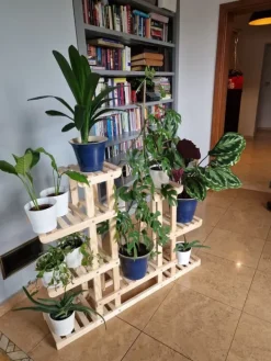 Flerniveau træblomsterkrukke RKB /95x116x25/ Naturlig brændt Plantestativer