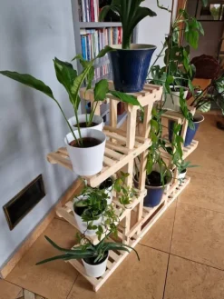 Flerniveau træblomsterkrukke RKB /95x116x25/ Naturlig brændt Plantestativer