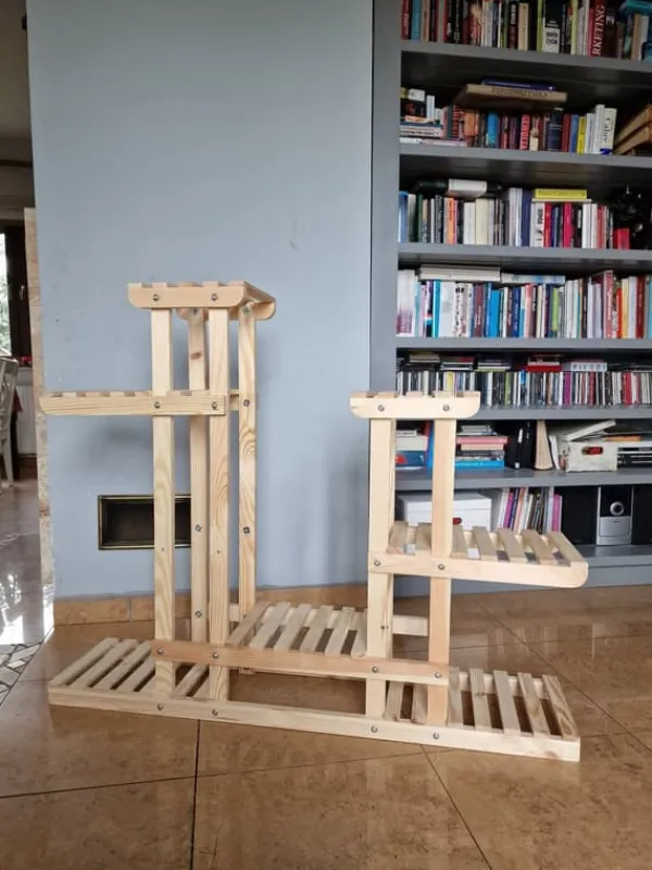 Flerniveau træblomsterkrukke RKB /95x116x25/ Naturlig brændt Plantestativer