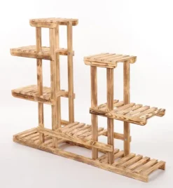 Flerniveau træblomsterkrukke RKB /95x116x25/ Naturlig brændt Plantestativer