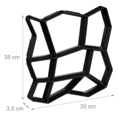 Best Fliseform, 3,5x35x35 cm, Sort Havedekorationer