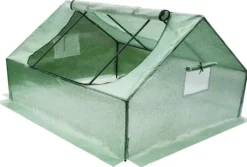 Drivhus^Flora havedrivhus - folietelt, kold ramme med insektnet, store ventilationsvinduer