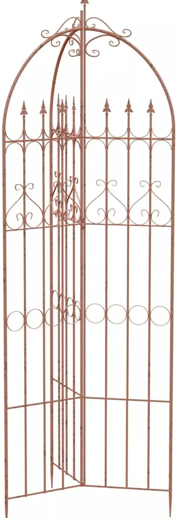 Buer, Spalier, Lysthuse Uden Tag^Flowton Antique Style Metal Garden Trellis - Brown, Robust and Durable for Climbing Plants, Easy Assembly