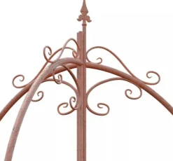 Buer, Spalier, Lysthuse Uden Tag^Flowton Antique Style Metal Garden Trellis - Brown, Robust and Durable for Climbing Plants, Easy Assembly
