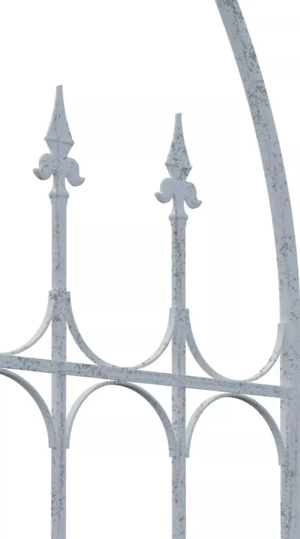 Buer, Spalier, Lysthuse Uden Tag^Flowton Metal Trellis for Climbing Plants & Flower Beds - Antique White, Partially Assembled, 70x70x234 cm