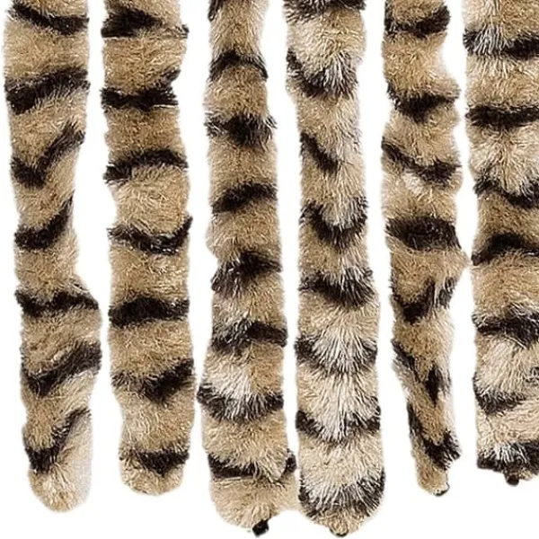 Discount Flueforhæng i blødt chenille - Insektgardin | Farve: Beige og brun | Størrelse: 118x220 cm Insektmiddel & Dyreafvisende Middel
