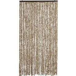 Insektmiddel & Dyreafvisende Middel^Flueforhæng i chenille - Dørgardin til insektbeskyttelse | Farve: Beige og Brun | Størrelse: 100x230 cm
