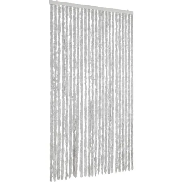 New Flueforhæng i chenille - Dørgardin til insektbeskyttelse | Størrelse: 100x220 cm | Farve: Grå Insektmiddel & Dyreafvisende Middel