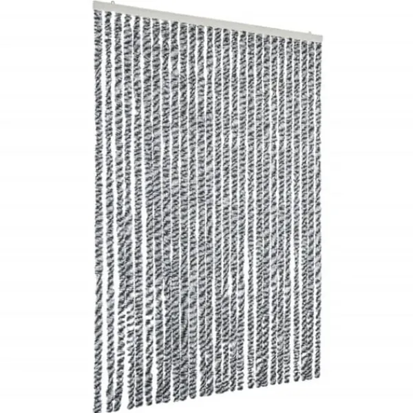 Insektmiddel & Dyreafvisende Middel^Flueforhæng i chenille - Insektgardin | Størrelse: 1118x220 cm | Farve: Grå, Sort-Hvid