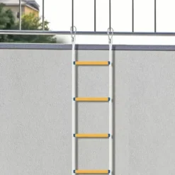 Beredskabsplaner^Flugtstige - Redningsstige - 10 m - 200 kg Bæreevne - Skridsikker - Til Balkon & Hjem - Udendørs Brug