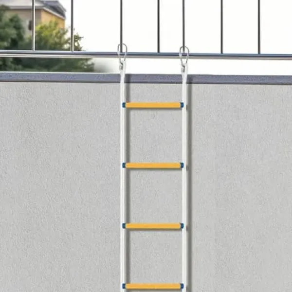 Beredskabsplaner^Flugtstige - Redningsstige - 10 m - 200 kg Bæreevne - Skridsikker - Til Balkon & Hjem - Udendørs Brug